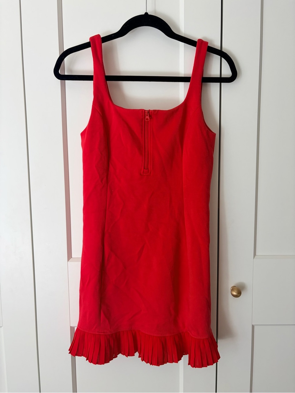 Carbon38 Red Tomato Scuba Pleated-Hem Tennis Dress | XS - Picture 5 of 7